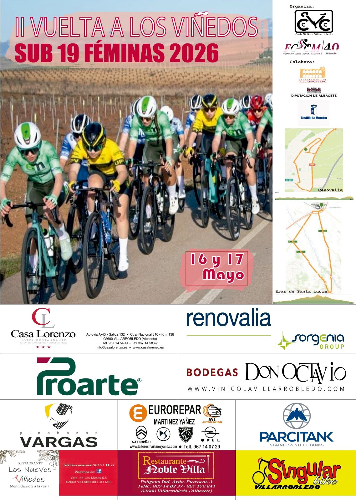 Nueve Equipos Compiten en Villarrobledo por la II Vuelta a los Viñedos Femenina Sub-29